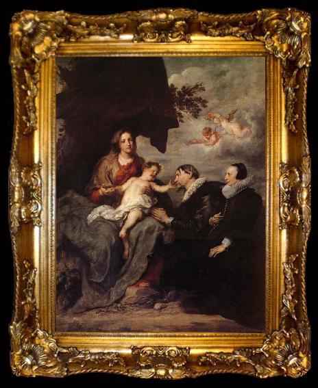 framed  Anthony Van Dyck La Vierge aux donateurs, ta009-2